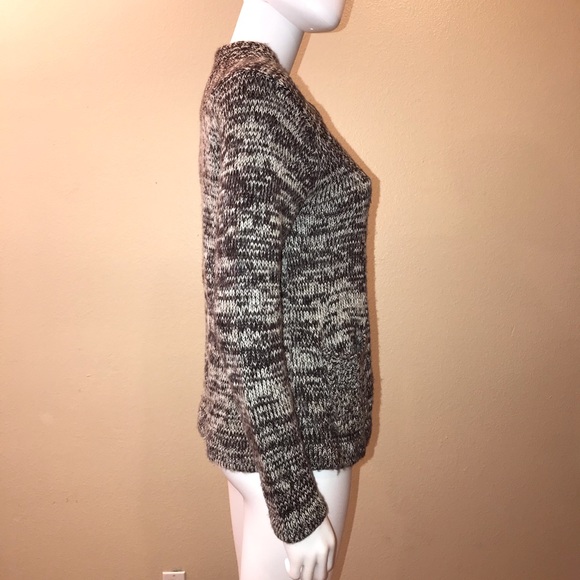 Carol Rose Cardigan Sweater Womens Size Small Shades of Brown Pockets - Picture 8 of 14